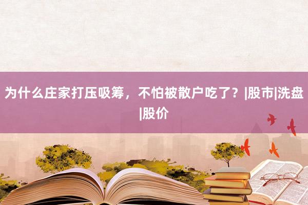 为什么庄家打压吸筹，不怕被散户吃了？|股市|洗盘|股价