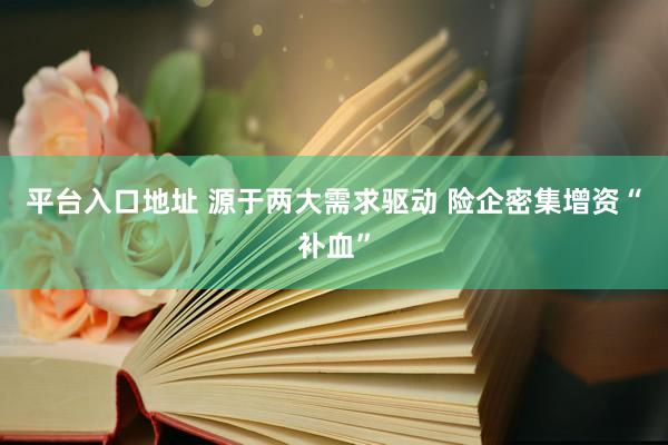 平台入口地址 源于两大需求驱动 险企密集增资“补血”